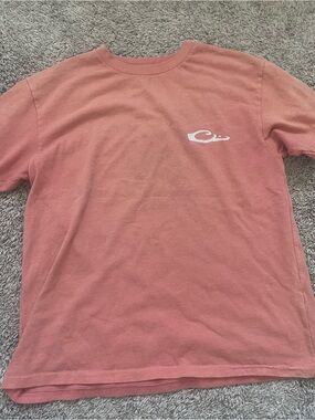 Drake Short Sleeve Crew Tee in Dusty Rose with White Logo